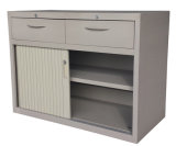 Modern Design Save Space Tambour Door Steel Movable Filing Cabinet with Wheels
