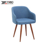 Chair Furniture Simple Modern Design Iron Metal Frame Leg PU Fabric Foam Restaurant Dining Chair