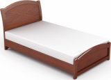 High Quality Simple Solid Wooden 1.8m Hotel Bed