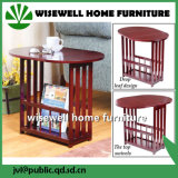 Wooden Swivel End Table with Drop Leaf (WJD-1052)