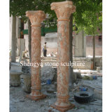 Sunset Red Stone Sculpture Marble Column (SY-C018)