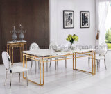 Golden Stainless Steel Dining Table New Model