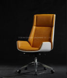 Modern Wooden Chair with Leather Covered