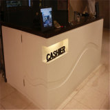 L Shape Beauty Salon Reception Desk Modern LED Reception Counter