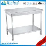 Kitchen Equipment Multifunction Industrial Kitchen Work Table with Adjustable Round Tube Leg and Reinforcing Bar