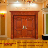 Solid Teak Wooden Door Main Entry Wooden Door (XS1-002)