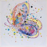 100% Handmade Colorful Butterfly Canvas Oil Painting for Home Decoration