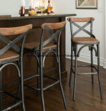 American, Wrought Iron Wood, Leisure Chair Retro Bar Chairs and Tables Leisure Cafe Restaurant Bar High Chairs (M-X3464)