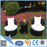 White and Black 3PC Outdoor Garden Line Patio Furniture