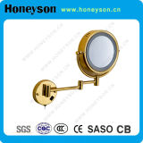 Foldable Make up Mirror in Gold Finishing Hotel Supply