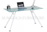 Glass Top Steel Foot Modern Computer Desk (SZ-OD237)