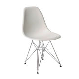Dining Chair Metal Wood Legs Plastic Seat and Back for Dining Room Chairs