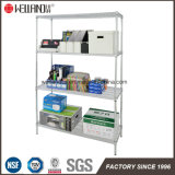 Top Quality 4 Tier Wire Shelf Easy Assemble Chrome Metal Office Wire Shelving to 60 Countries Customers