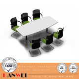White Panel Top Wooden Furniture Boat Shape Meeting Conference Table