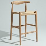 Classic Wood Dining Room Furniture Elbow Bar Stool