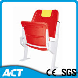 Deluxe Plastic Folding Chair for Stadium/ Foldable Chair with Steel Leg