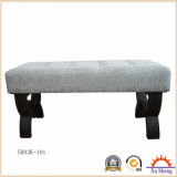 Living Room Furniture Fabric Modern Contemporary Button Tufted Rectangle Bed Bench