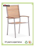 Outdoor Teak Dining Chair with Stainless Steel Frame