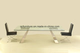 Hot Sell Tempered Glass Set Metal Base Dining Table