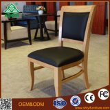 European Style Hotel Wooden Upholstery Fabric Soft Lounge Dining Chairs