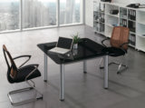Modern Black Square Conference Waiting Room Office Coffee Table