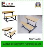Cheap Student Desk and Chair/Standard Size of School Desk Chair Dounle Seat (SF-07D2)