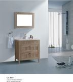 Two Drawers PVC Bathroom Cabinet with Wood Grain
