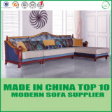 Modern Elegant European Style L Shape Wooden Fabric Sofa