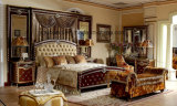 0026 Conicalness Legs Classical Royal Brown Color Bed Room Collection