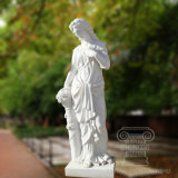 Exquisite Hand Carved Marble Figure Sculpture Four Season Lady Garden Statue