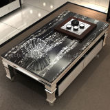 Popular Modern Black Marble Coffee Table with Drawers