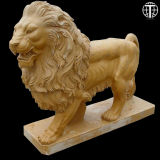 Hand Carved Marble Lion Statue Lion Sculpture for Garden Decoration
