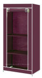 Single Fabric Canvas Clothes Wardrobe Cupboard Shelves Storage Organiser Hanging (FW-45D)