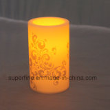 Christmas Battery Operated Glittering LED Plastic Candle for Decoration