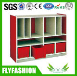 Wooden Toy Storage Cabinet with Plastic Boxes for Children (SF-122C)