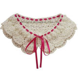 High Quality Hand Crochet Beaded Collar with Lace