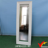 Vintage White Wood Framed Cosmetic Dressing Floor Mirror