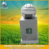 Granite Soccer Design Garbage Stone Trash Can