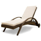 Outdoor Beach/Pool Rattan Chaise Lounge (CL-1013)