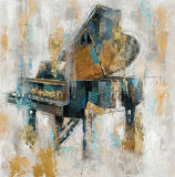 Abstract Piano Oil Paintings Handmade on Canvas for Wall Decor