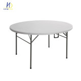 HDPE Big White Plastic Round Wedding Banquet Dining Folding Table