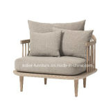 (SD-6005-1) Modern Hotel Restaurant Living Room Furniture Wooden Fabric Sofa