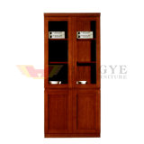 Natural Teak Veneer Office Cabinet Wood Furniture (HY-C0902)