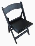 Black Resin Plastic Event Wedding Outdoor Folding Chair