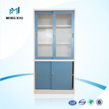 China Low Price 4 Door Metal Cabinets with Glass Sliding Door / Steel Filing Cabinet