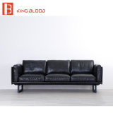 American Style Black Italy Genuine Nappa Leather Sofa Set Designs Living Room Sofa Furniture