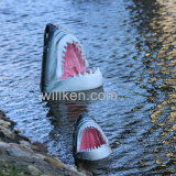 Garden Park Decor Resin Shark Head Sculpture Floating on Water