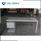 Acrylic Solid Surface Simply Style Arch Shape Computer Table Design
