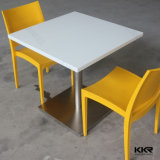 Durable White Artificial Stone Solid Surface Tables for Restaurant