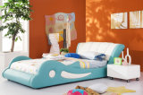 The Most Popular Modern Dolphin Design Children Leather & Fabric Bed (HC003)